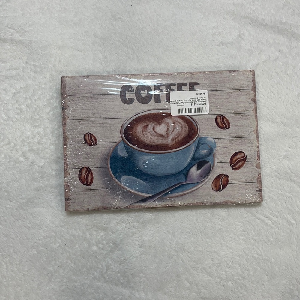 NIP Everything go Better with Coffee Wood sign wall hanging plaque